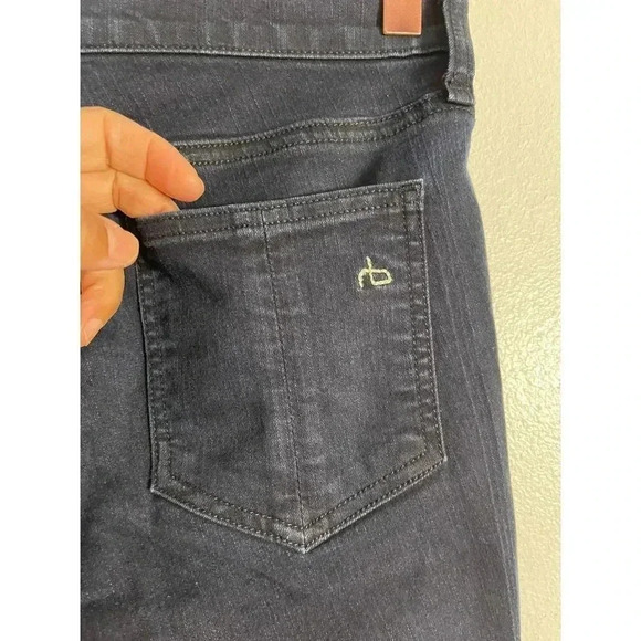 Rag & Bone Womens Ankle Zip Stretch Mid Rise Skinny Dark Wash Jeans Blue Sz 26 - Picture 4 of 11